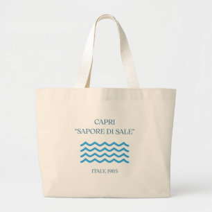 Capri Italien Sapore di Sale Vintage Sommer-Tasche Jumbo Stoffbeutel