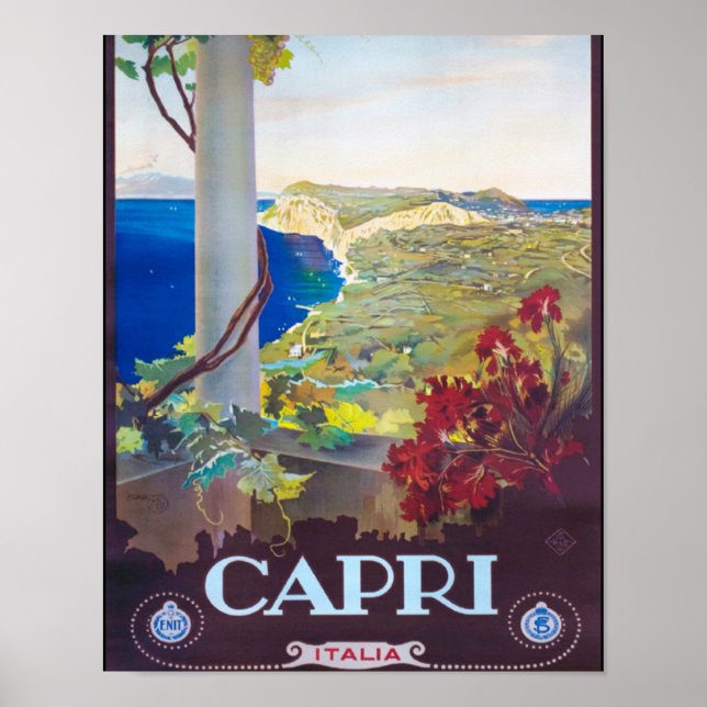 Capri Italien Schöne Aussicht Poster (Vorne)