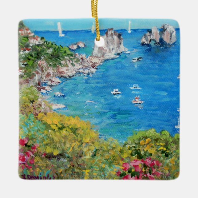 Capri, Italien - Verzierung Keramikornament (Vorderseite)