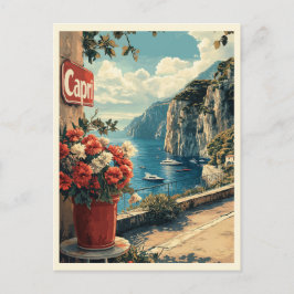 Capri, Italien Vintag Postkarte