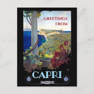 Capri, Italien Vintage Reise Tourismus Postkarte