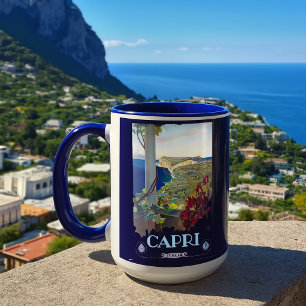 Capri, Italien Vintage Reise Tourismus Tasse