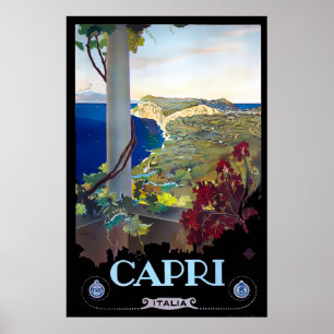Capri, Italien Vintage Travel Tourism Poster