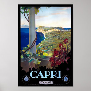 Capri, Italien Vintage Travel Tourism Poster