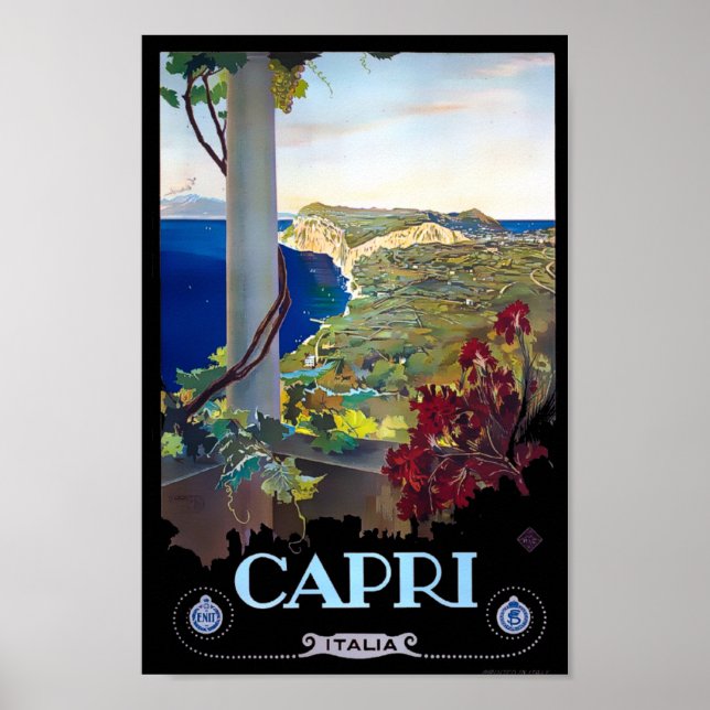 Capri, Italien Vintage Travel Tourism Poster (Vorne)