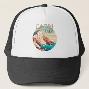 Capri Italien Zitronen Mittelmeer Insel Retro Truckerkappe