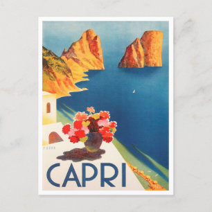 Capri, italy Vintage Reise Postkarte