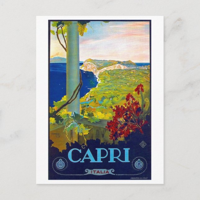 Capri, Küste, Meer, Italien, italienische Riviera Postkarte (Vorderseite)