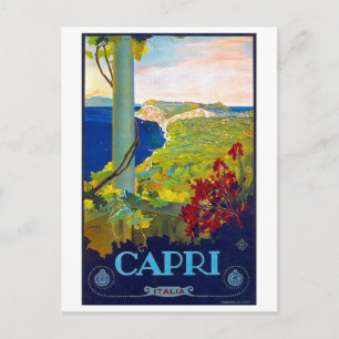 Capri, Küstenlinie, Meer, Italien, Italienische Ri Postkarte