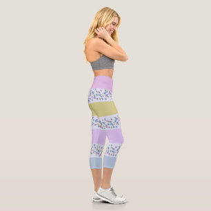 Capri Leggings mit Imitaten Glitzer Stars