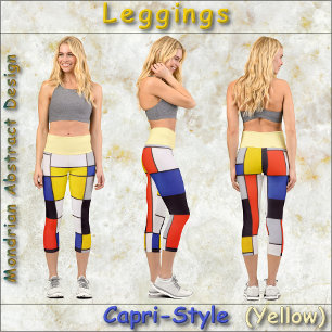 CAPRI LEGGINGS - Mondrian Abstrakt - Primärfarben