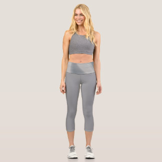Capri Leggings Plus Stil Grau