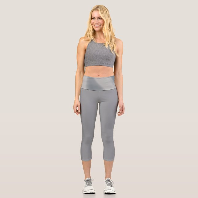 Capri Leggings Plus Stil Grau (Vorderseite)