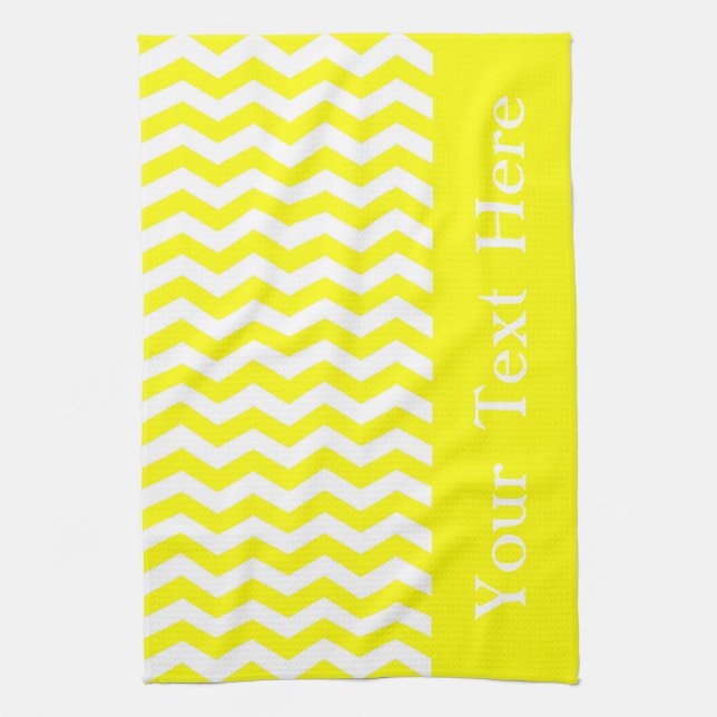 Capri Lemon Wave Zickzack anpassbar Geschirrtuch (Vertikal)