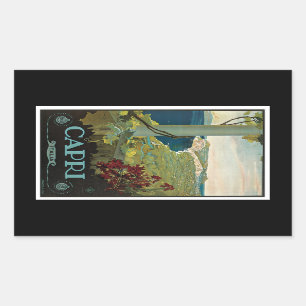 Capri Rechteckiger Aufkleber