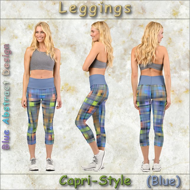 CAPRI STIL LEGGINGS - Blaues abstraktes Design (Von Creator hochgeladen)