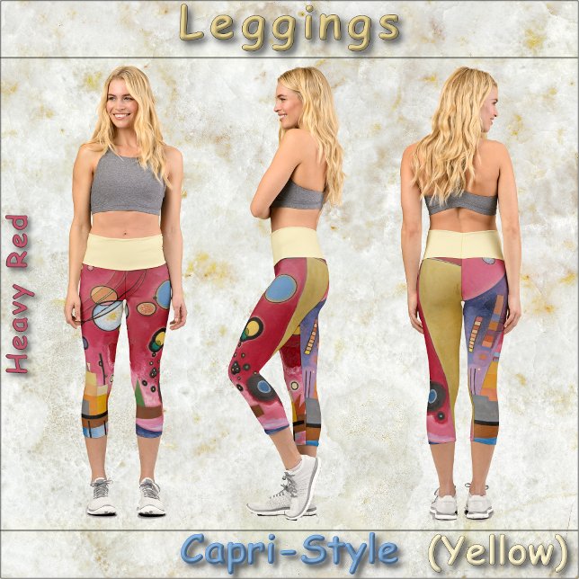 CAPRI-STIL LEGGINGS - Schweres Rot - Abstrakt +Gel (Von Creator hochgeladen)
