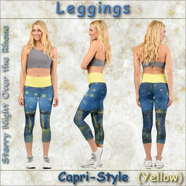CAPRI STYLE LEGGINGS "Starry Night O.T.R" van Gogh (Von Creator hochgeladen)
