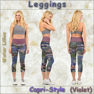 CAPRI STYLE LEGGINGS - Water Lilien" - Claude Mone