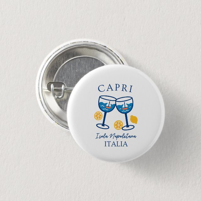 Capri Summer Souvenir Button (Vorne & Hinten)
