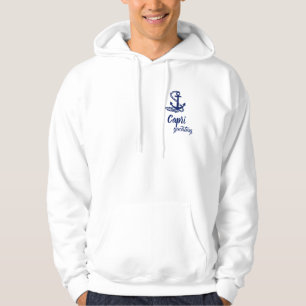 Capri Yachting Blue Anchor Seebad Weiß Hoodie
