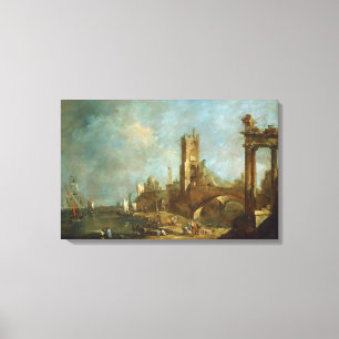 Capriccio a Harbour Canvas Print Leinwanddruck