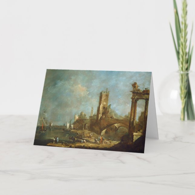 Capriccio a Harbour Greeting Card Karte (Vorderseite)
