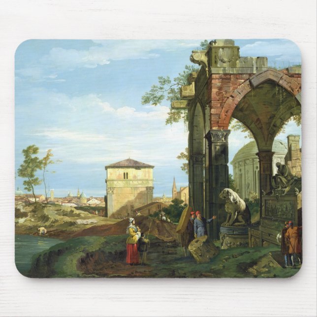 Capriccio mit Motiven von Padua, c.1756 Mousepad (Vorne)