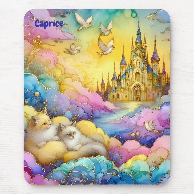 CAPRICE ~Crystal Castle Clouds Kittens ~ Mousepad (Vorne)