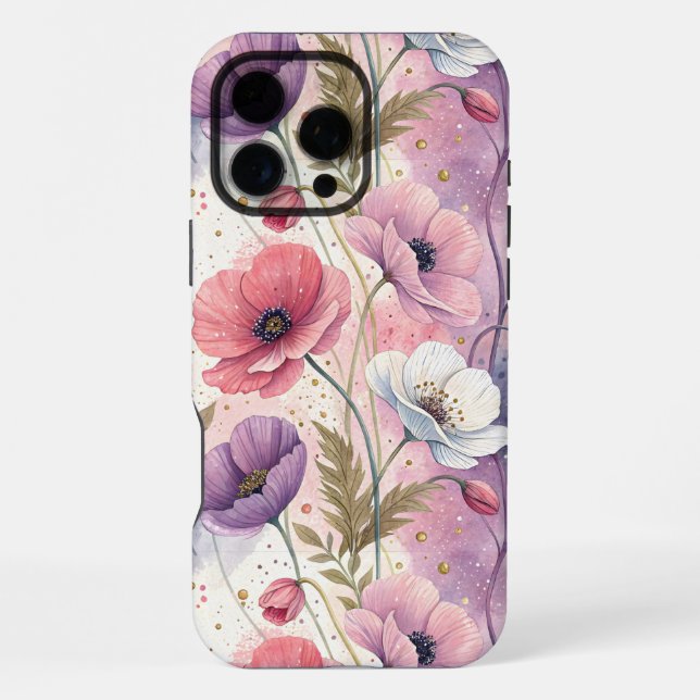 Capricious Aesthetic Poppies iPhone Hülle (Rückseite)