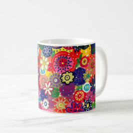 Capricious Happy Colorful Tree Original Artwork Kaffeetasse