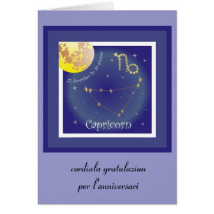 Capricorn 22 december fin 20 schaner Karte