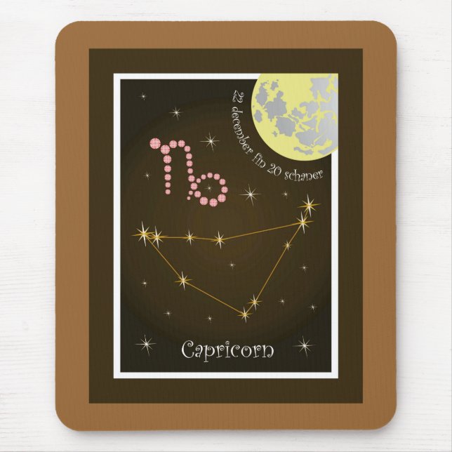 Capricorn 22 Dezember fin 20 schaner Mauspad (Vorne)