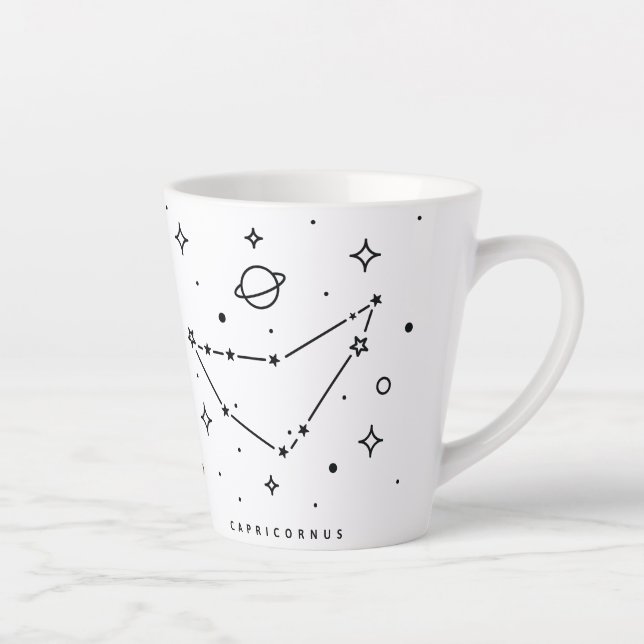 Capricorn Abstrakt Constellation Kaffee Tasse (Rechts)