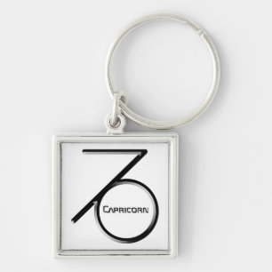 CAPRICORN, abstrakte Gestaltung des Zodiac-Zeichen Schlüsselanhänger