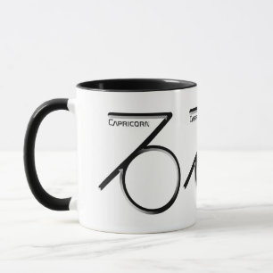 CAPRICORN, abstrakte Gestaltung des Zodiac-Zeichen Tasse