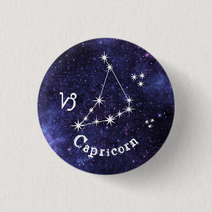 Capricorn-Abzeichen, Zodiac-Horoskop-Abzeichen Button