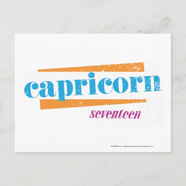 Capricorn Aqua Postkarte (Vorderseite)
