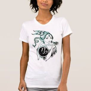 Capricorn Art Deco Lady T-Shirt
