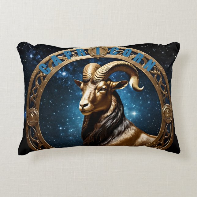 Capricorn-Astrologie Dekokissen (Vorderseite)