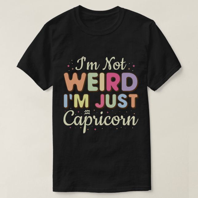 Capricorn Astrologie Zodiac Schildhoroskop Kapriol T-Shirt (Design vorne)