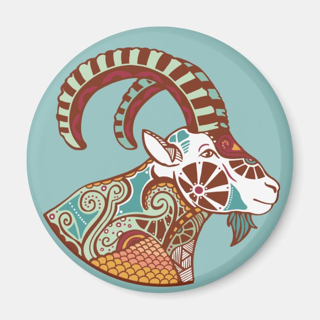 Capricorn Astrologisches Zeichen Magnet (Vorne)