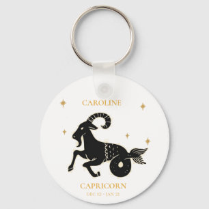 Capricorn Astrologisches Zodiac Namensschild Gesch Schlüsselanhänger