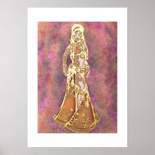 Capricorn-Bellydancer-Karten Foliendrucke (Vorderseite)