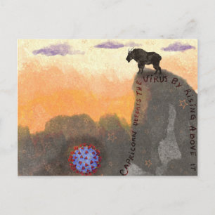 Capricorn besiegt die Virus-Postkarte Postkarte