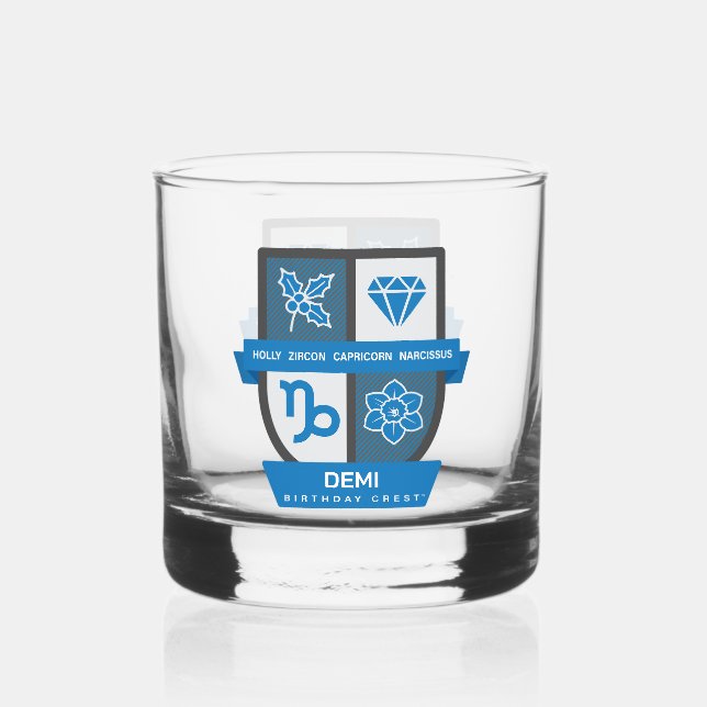 Capricorn Birthday Crest™ December 22-31 Whiskyglas (Vorderseite)