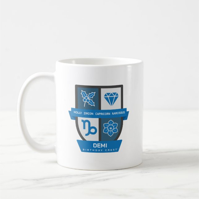 Capricorn Birthday Crest™ for December 22-31 Mug Kaffeetasse (Links)
