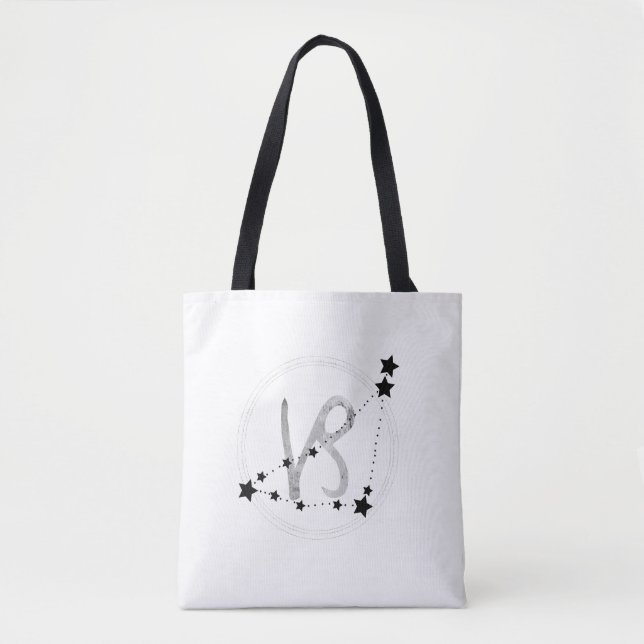 Capricorn Black and Silver Zodiac Constellation (Vorderseite)