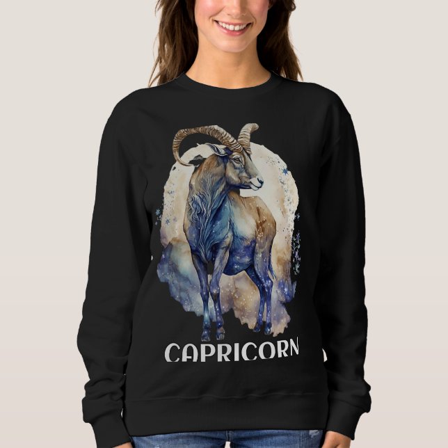 Capricorn Caps Zodiac Saturn Ruled Astrological Go Sweatshirt (Vorderseite)