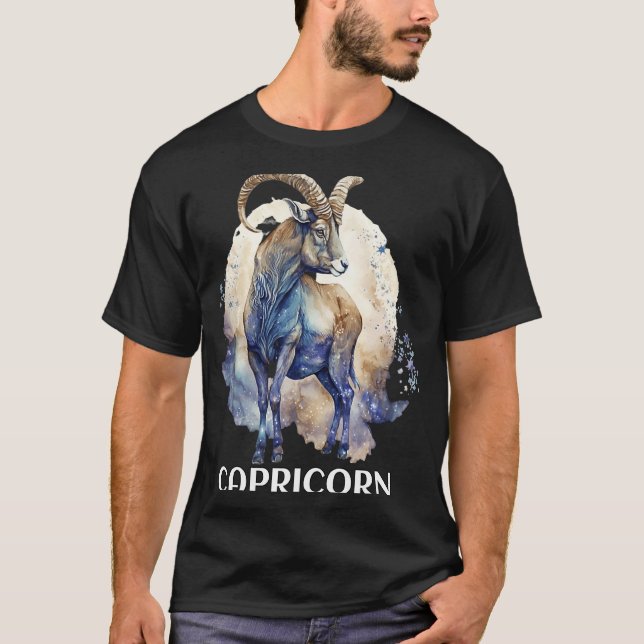 Capricorn Caps Zodiac Saturn Ruled Astrological Go T-Shirt (Vorderseite)